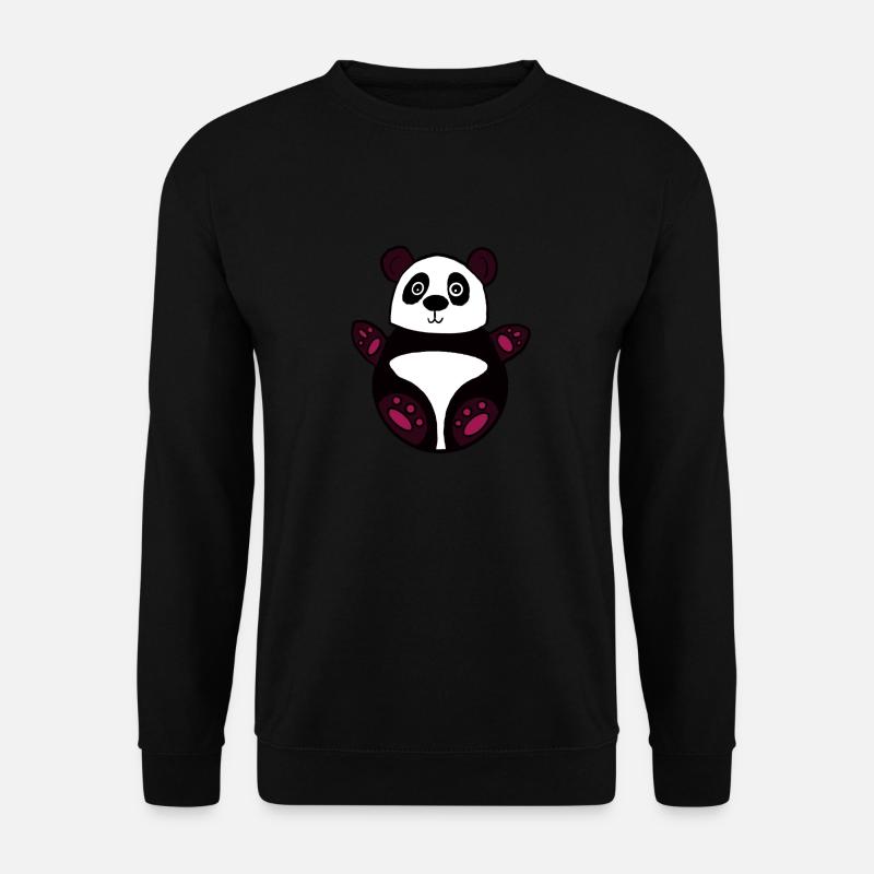 Pink Panda - Unisex Pullover - Schwarz