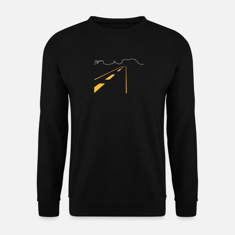 road / Straße (1c) - Unisex Pullover - Schwarz