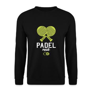 Padel Padelspieler Padeltennis Paddle Padeltrainer - Unisex Pullover - Schwarz - Vorne - Alina (178cm) & Michal (187cm)