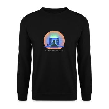 its not a bug its a feature Programmer Software - Unisex Sweatshirt - black - Front - Alina (178cm) & Michal (187cm)