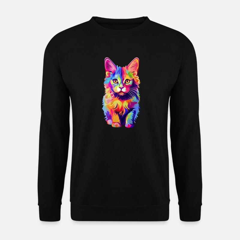 Kunterbunte Katze - Unisex Pullover - Schwarz