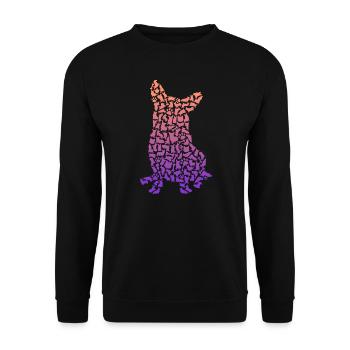 Welsh Corgi Dog Propriétaire de chien Welsh Corgi - Sweat-shirt Unisexe - noir - Devant - Alina (178cm) & Michal (187cm)