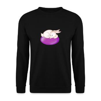Osterhase - Unisex Pullover - Schwarz - Vorne - Alina (178cm) & Michal (187cm)