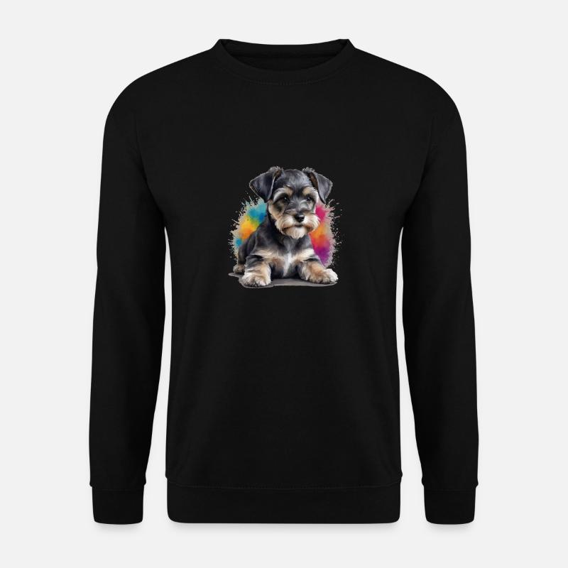 Paradoxe du chiot poivre et sel : le schnauzer nain - Sweat-shirt Unisexe - noir