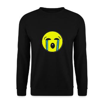 crying emoji - Unisex Sweatshirt - black - Front - Alina (178cm) & Michal (187cm)