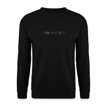 NEW YORK CITY - Unisex Pullover - Schwarz - Vorne - Alina (178cm) & Michal (187cm)