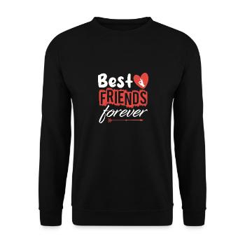 Best friends forever, best buddies forever - Unisex Sweatshirt - black - Front - Alina (178cm) & Michal (187cm)