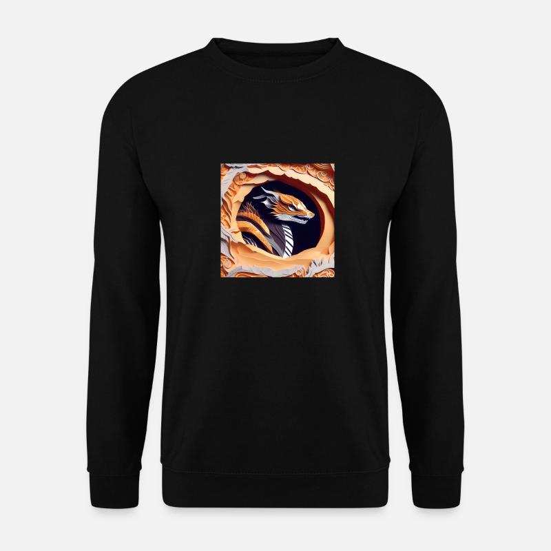 Cobrashsnake in paper cave - Unisex Sweatshirt - black