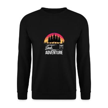 Cherchez l’aventure - Sweat-shirt Unisexe - noir - Devant - Alina (178cm) & Michal (187cm)
