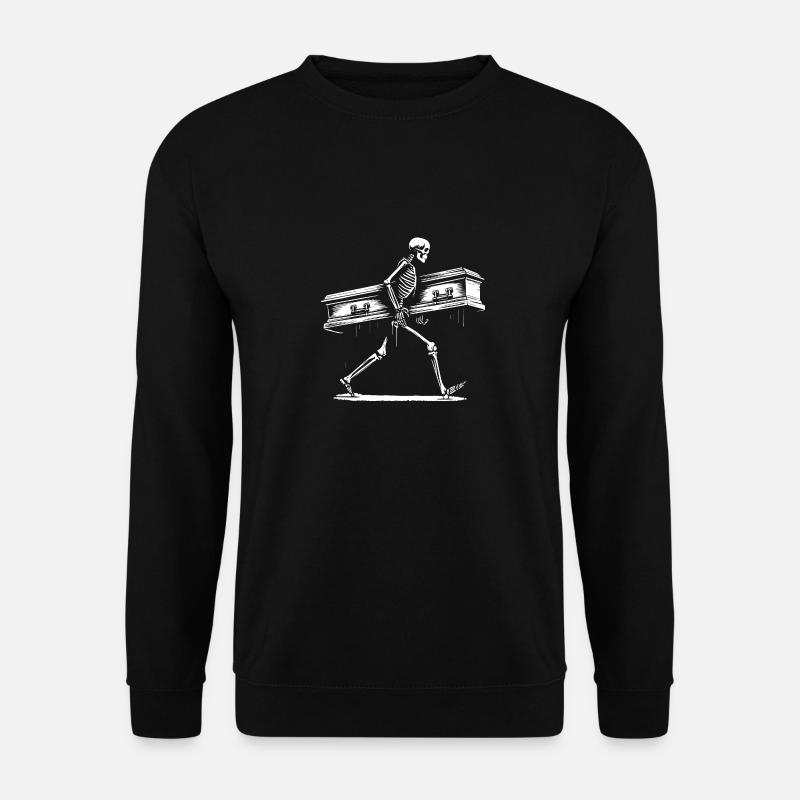 skeleton carrying the coffin - Unisex Sweatshirt - black