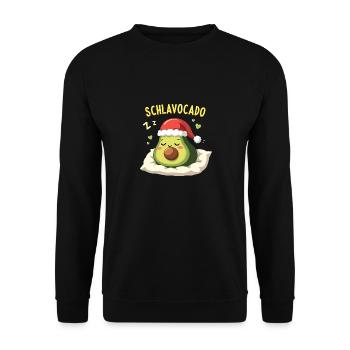 Schlavocado Offiziell Schlafanzug Schlaf Avocado - Unisex Pullover - Schwarz - Vorne - Alina (178cm) & Michal (187cm)