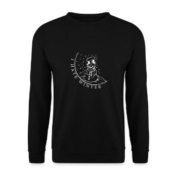 Je déteste l’hiver, je déteste la neige et le froid - Sweat-shirt Unisexe - noir - Devant - Alina (178cm) & Michal (187cm)