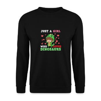 Dinosaur T-Rex Tyrannosaurus Rex I Gift - Unisex Sweatshirt - black - Front - Alina (178cm) & Michal (187cm)