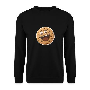 Lustiger Keks - Unisex Pullover - Schwarz - Vorne - Alina (178cm) & Michal (187cm)