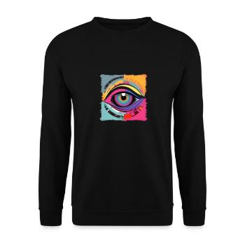 Eye cube - Unisex Sweatshirt - black - Front - Alina (178cm) & Michal (187cm)