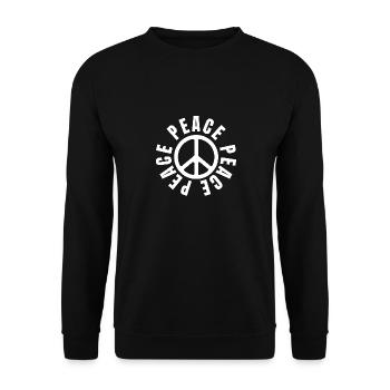 LOGO - Message of Peace - Unisex Sweatshirt - black - Front - Alina (178cm) & Michal (187cm)