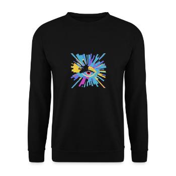 Eye geometry - Unisex Sweatshirt - black - Front - Alina (178cm) & Michal (187cm)