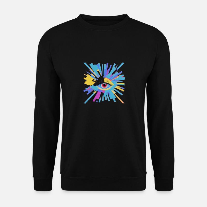 Geometrie der Augen - Unisex Pullover - Schwarz
