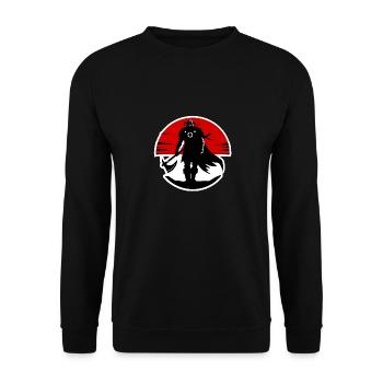 Silhouette Wikinger - Unisex Pullover - Schwarz - Vorne - Alina (178cm) & Michal (187cm)