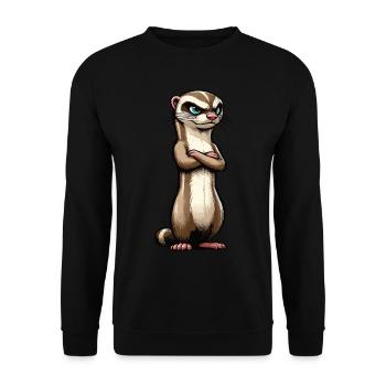 Ferrets Ferret keepers Ferret owners - Unisex Sweatshirt - black - Front - Alina (178cm) & Michal (187cm)