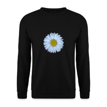 Daisy flower blossoms summer sun gift - Unisex Sweatshirt - black - Front - Alina (178cm) & Michal (187cm)