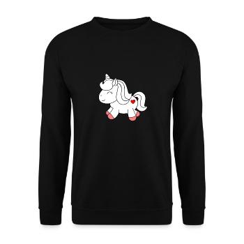 pony - Unisex Sweatshirt - black - Front - Alina (178cm) & Michal (187cm)