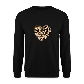Katzenherz - Unisex Pullover - Schwarz - Vorne - Alina (178cm) & Michal (187cm)
