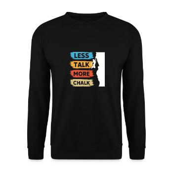 Climbing Mountaineering Climbers Mountain Mountains Hiking - Unisex Sweatshirt - black - Front - Alina (178cm) & Michal (187cm)