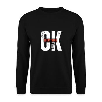 Message optimiste – Tout ira bien - Sweat-shirt Unisexe - noir - Devant - Alina (178cm) & Michal (187cm)