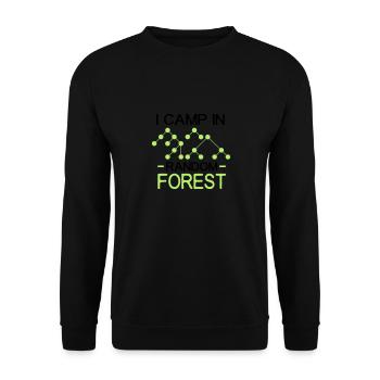 i camp in random forest black - Unisex Sweatshirt - black - Front - Alina (178cm) & Michal (187cm)