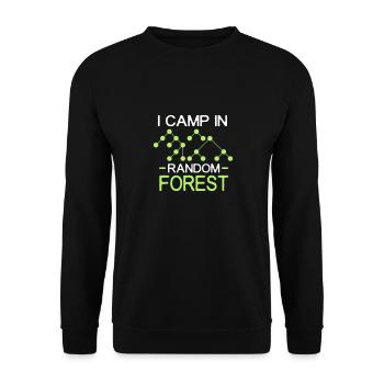 i camp in random forest white - Unisex Sweatshirt - black - Front - Alina (178cm) & Michal (187cm)
