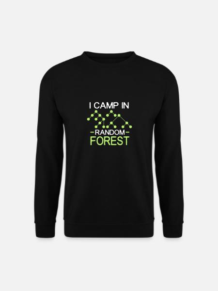 i camp in random forest white - Unisex Sweatshirt - black