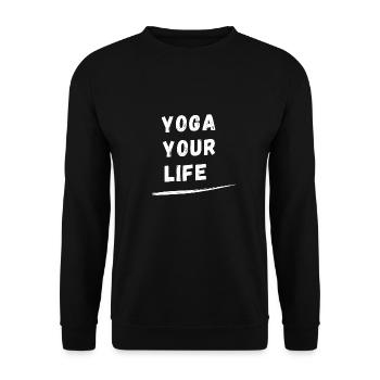 Yoga Your Life - Unisex Sweatshirt - black - Front - Alina (178cm) & Michal (187cm)