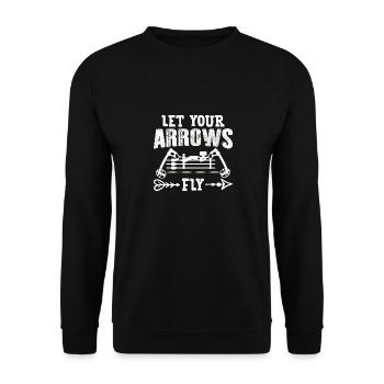 Archery Archer Archery Target - Unisex Sweatshirt - black - Front - Alina (178cm) & Michal (187cm)