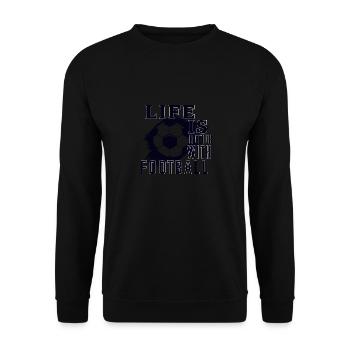Football Footballers Footballers - Unisex Sweatshirt - black - Front - Alina (178cm) & Michal (187cm)