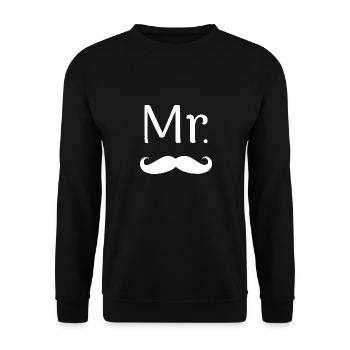 M. MISTER MAN BEARD - Sweat-shirt Unisexe - noir - Devant - Alina (178cm) & Michal (187cm)