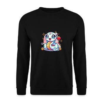 Serpent - Sweat-shirt Unisexe - noir - Devant - Alina (178cm) & Michal (187cm)