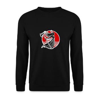 Silhouette Schildmaid - Unisex Pullover - Schwarz - Vorne - Alina (178cm) & Michal (187cm)