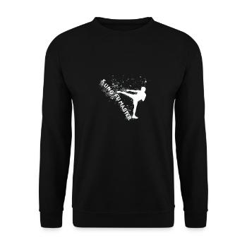 karate,martial arts,white,sport,graffiti,kungfu - Unisex Sweatshirt - black - Front - Alina (178cm) & Michal (187cm)
