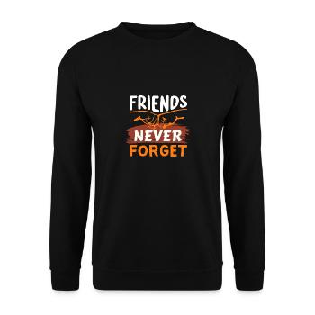 Best friends forever, best buddies forever - Unisex Sweatshirt - black - Front - Alina (178cm) & Michal (187cm)