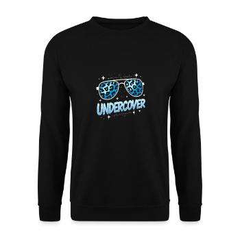 Undercover Speech - Sunglasses Design - Unisex Sweatshirt - black - Front - Alina (178cm) & Michal (187cm)