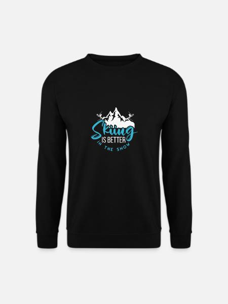 Snowboard Skifahren Winter Ski Abfahrt Snowboarder - Unisex Pullover - Schwarz