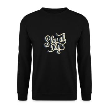 Slay all day - Unisex Sweatshirt - black - Front - Alina (178cm) & Michal (187cm)