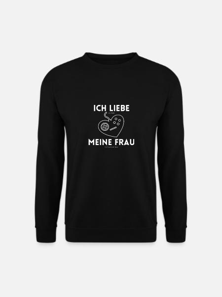 Ich liebe meine Frau Gaming, Geschenk für den Mann - Unisex Pullover - Schwarz