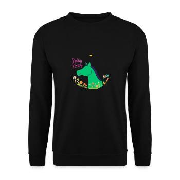 Hobby Horsing Liebligsshirt - Unisex Pullover - Schwarz - Vorne - Alina (178cm) & Michal (187cm)