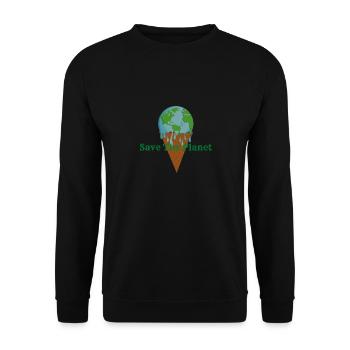 Save The Planet - Unisex Pullover - Schwarz - Vorne - Alina (178cm) & Michal (187cm)