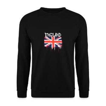 angleterre,londres,drapeau,angleterre,graffiti,royaume-uni - Sweat-shirt Unisexe - noir - Devant - Alina (178cm) & Michal (187cm)