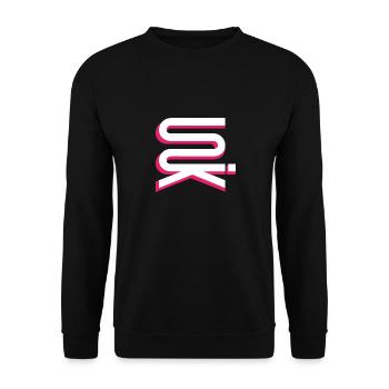 UNIK high vertical whitepink - Unisex Sweatshirt - black - Front - Alina (178cm) & Michal (187cm)