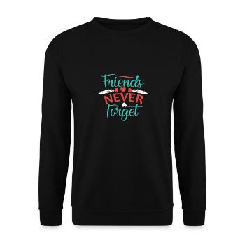 Best friends forever, best buddies forever - Unisex Sweatshirt - black - Front - Alina (178cm) & Michal (187cm)