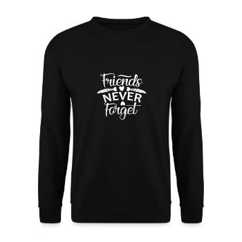 Best friends forever, best buddies forever - Unisex Sweatshirt - black - Front - Alina (178cm) & Michal (187cm)